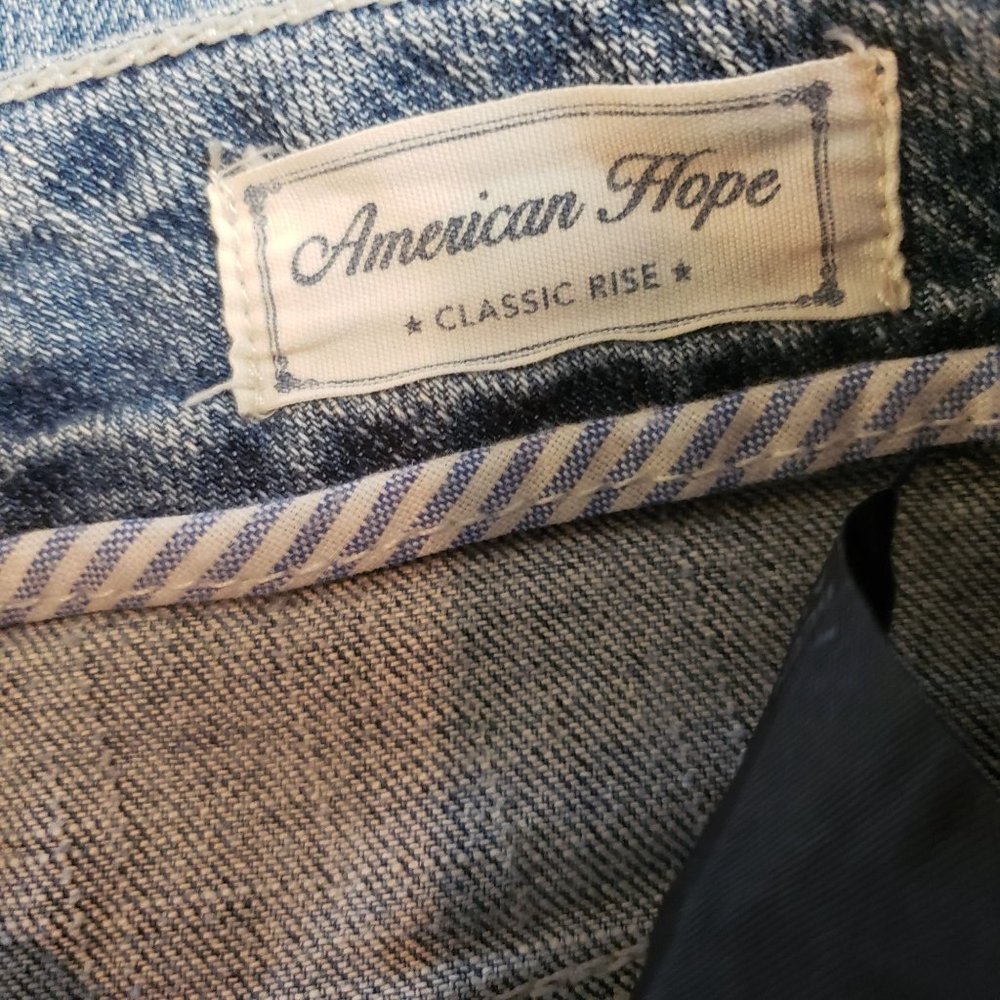 Tommy Hilfiger Cropped wide leg Jeans size 4 American Hope Rise mid‎ wash blue - Picture 4 of 10
